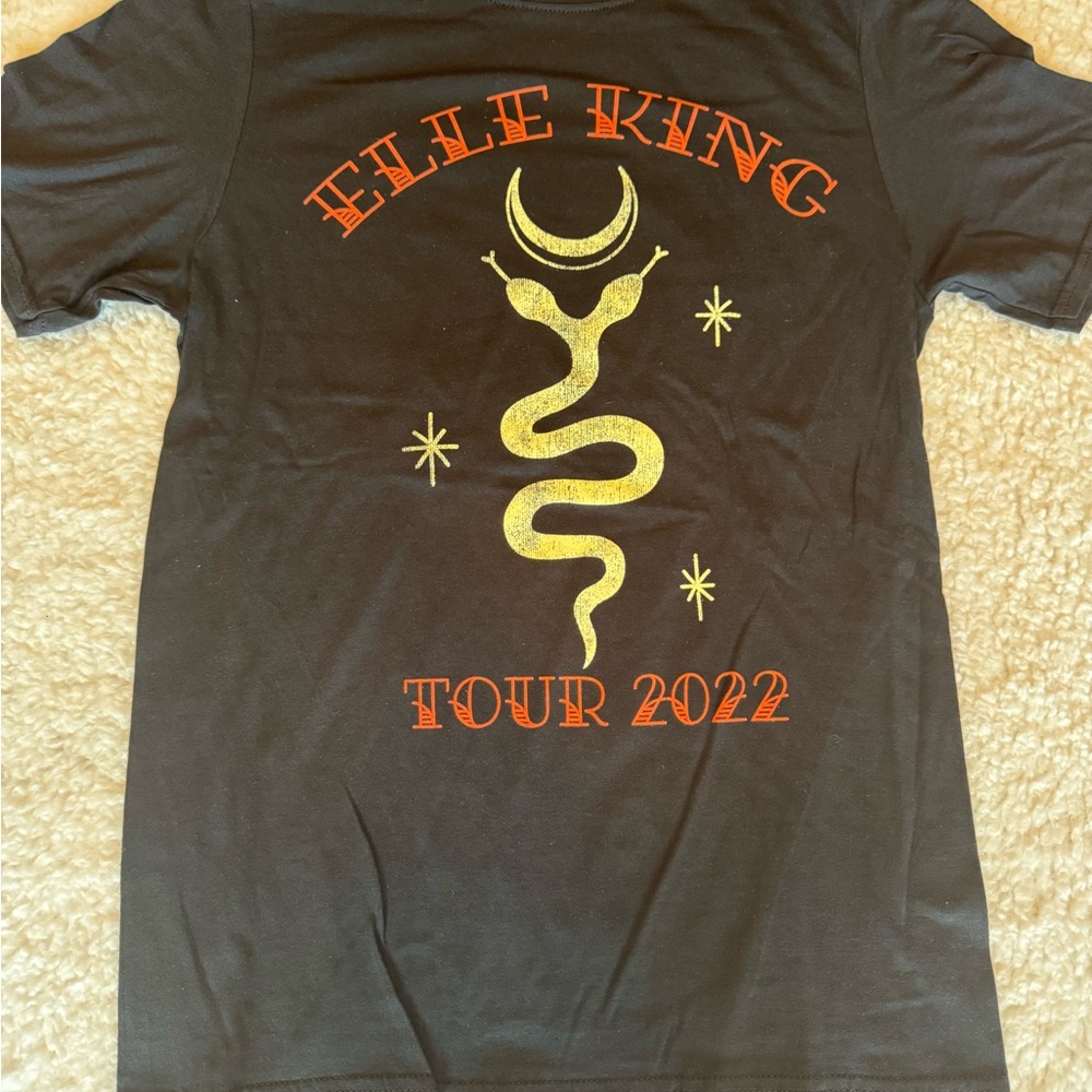 Elle King Tour 2022 Black Graphic Tee Snake Moon Shirt Size‎ Small